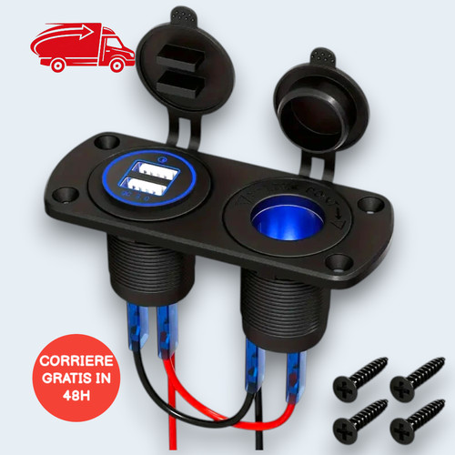 Doppia porta usb - usb, led